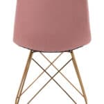 Pink Velvet Dining Chair with Metal Base (Set of 4) 15 Pink Velvet Dining Chair with Metal Base (Set of 4)