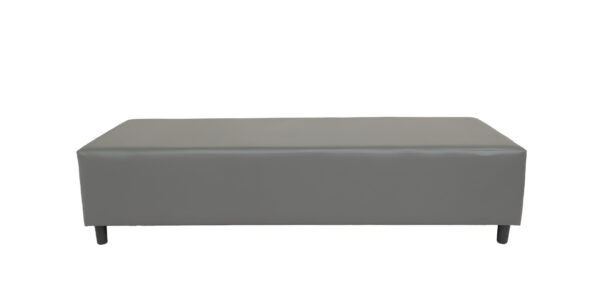 72 Gray and Black Genuine Leather Modern Upholstered Bench 1