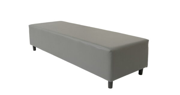 72 Gray and Black Genuine Leather Modern Upholstered Bench 2