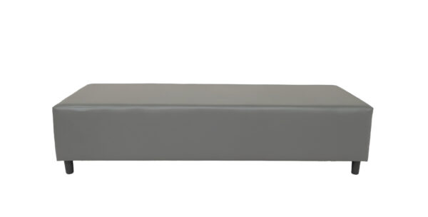 72 Gray and Black Genuine Leather Modern Upholstered Bench 3