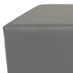 72" Gray and Black Genuine Leather Modern Upholstered Bench 11 72" Gray and Black Genuine Leather Modern Upholstered Bench