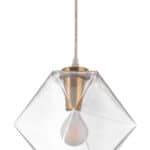 Geometric Brass Ceiling Lamp with Tempered Glass Shade 17 Geometric Brass Ceiling Lamp with Tempered Glass Shade