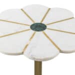 Vintage Green Marble Flower Side Table with Gold Base 13 Vintage Green Marble Flower Side Table with Gold Base