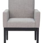 Gray Dining Chair with Arms, Wooden Frame, and Fabric Seat 9 Gray Dining Chair with Arms, Wooden Frame, and Fabric Seat