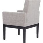 Gray Dining Chair with Arms, Wooden Frame, and Fabric Seat 11 Gray Dining Chair with Arms, Wooden Frame, and Fabric Seat