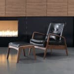 Mid-Century Modern Black Lounge Chair and Ottoman Set (2 Piece) 11 Mid-Century Modern Black Lounge Chair and Ottoman Set (2 Piece)