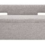 Gray Storage Bench with Hidden Compartment and Armrests 11 Gray Storage Bench with Hidden Compartment and Armrests