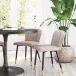 Gray Velvet Mid-Century Dining Chair with Tufted Seat (Set of 2) 9 Gray Velvet Mid-Century Dining Chair with Tufted Seat (Set of 2)