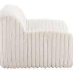 Cream Cord-Style Accent Chair with Ash Wood Legs 13 Cream Cord-Style Accent Chair with Ash Wood Legs