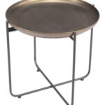 Round Bronze Side Table with Powder Coated Steel Frame 12 Round Bronze Side Table with Powder Coated Steel Frame