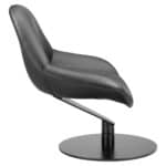 Swivel Black Accent Chair with Faux Leather and Steel Base 9 Swivel Black Accent Chair with Faux Leather and Steel Base