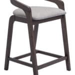 Contemporary Rubberwood Counter Stool in Dove Gray and Espresso (Set of 2) 13 Contemporary Rubberwood Counter Stool in Dove Gray and Espresso (Set of 2)