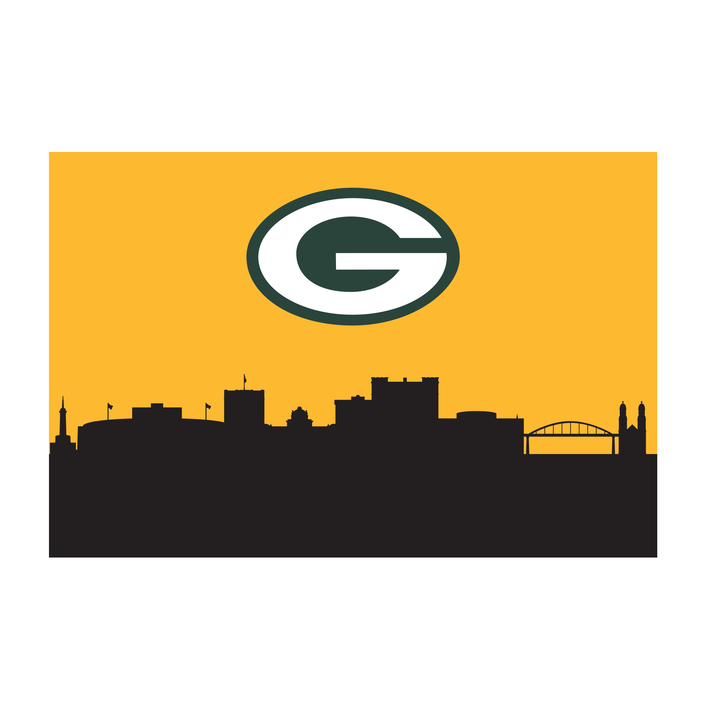 packers cityscape 2x3 hometown washable area rug green collection