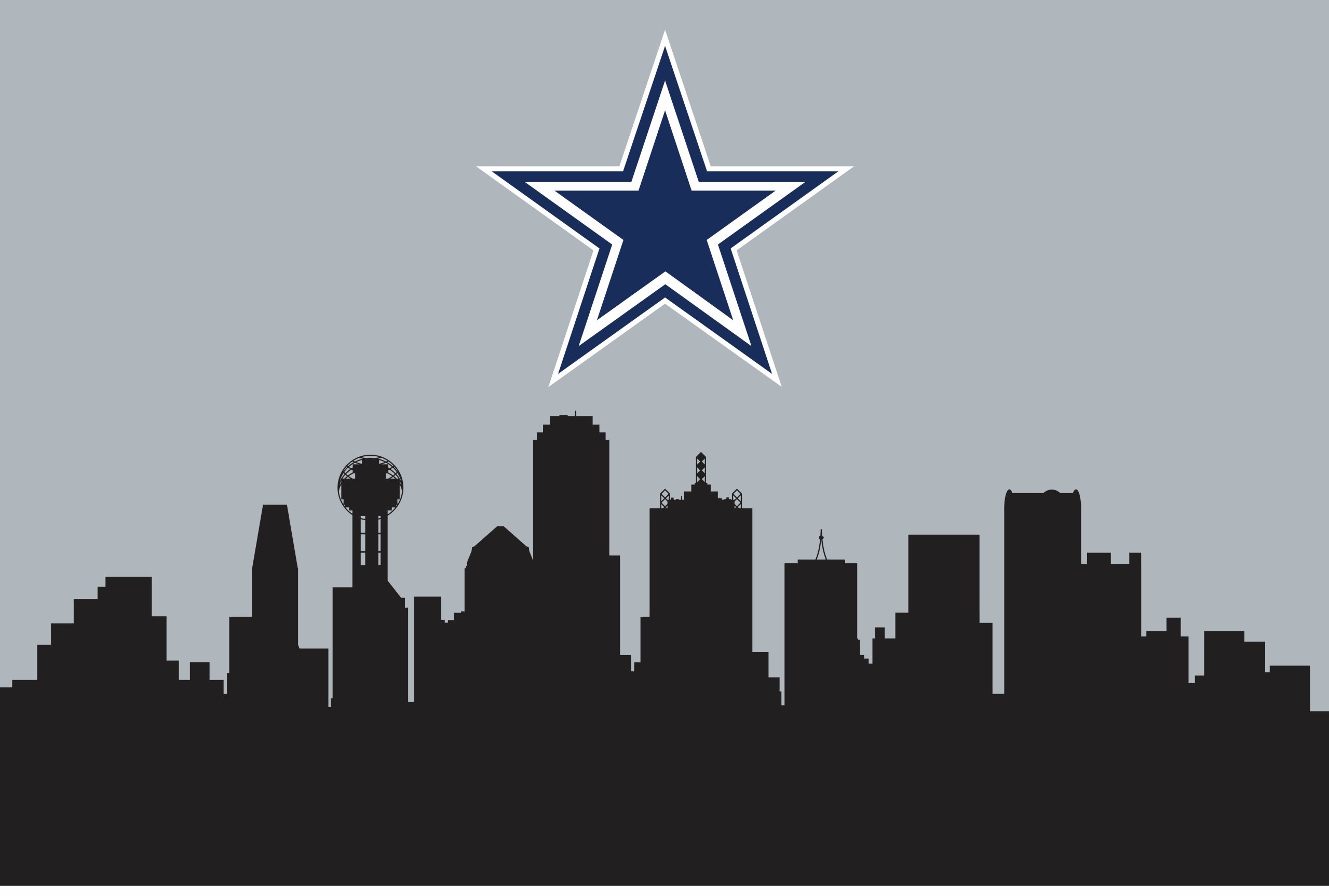 dallas cowboys cityscape hometown washable rug 2x3