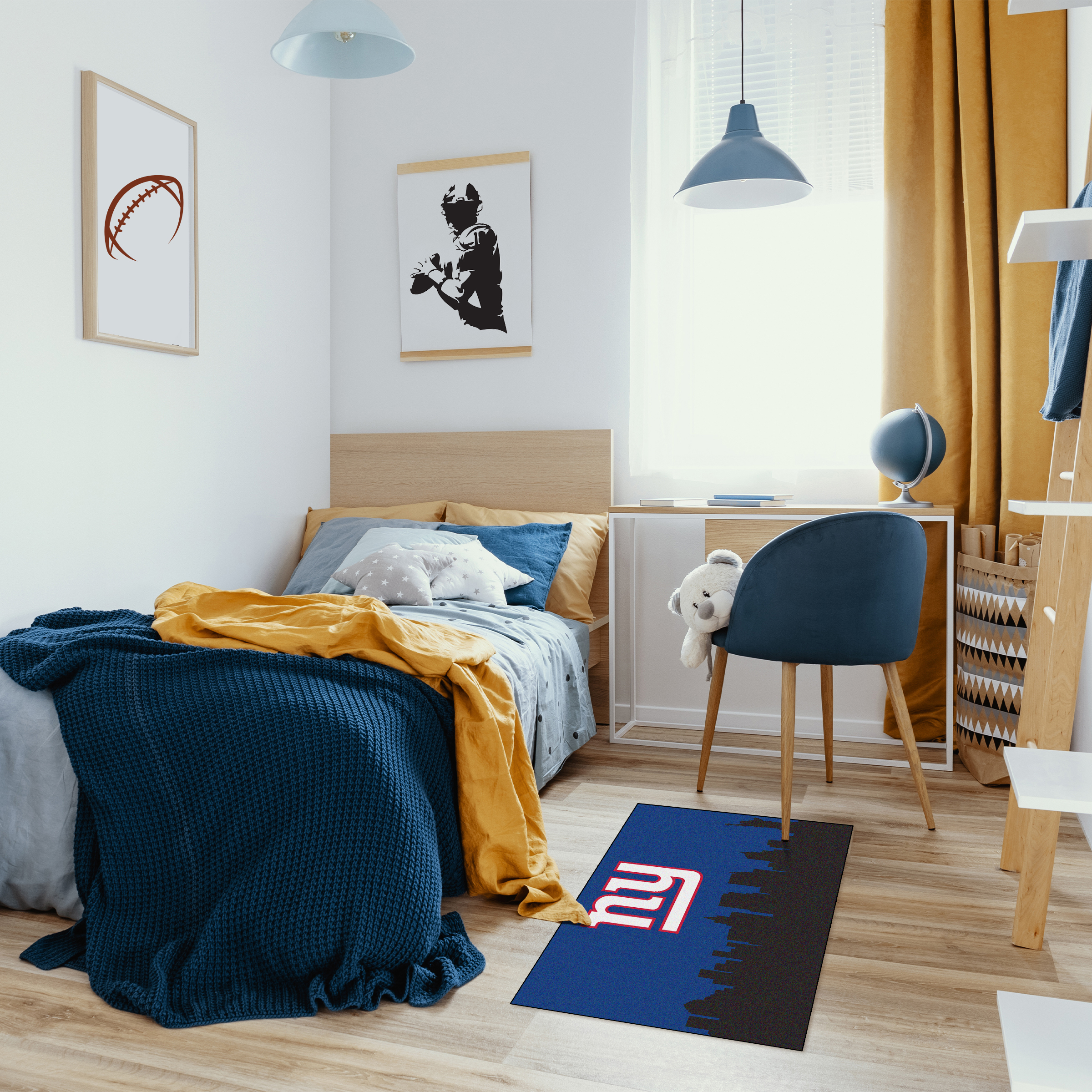 giants cityscape washable area rug 2x3 hometown collection