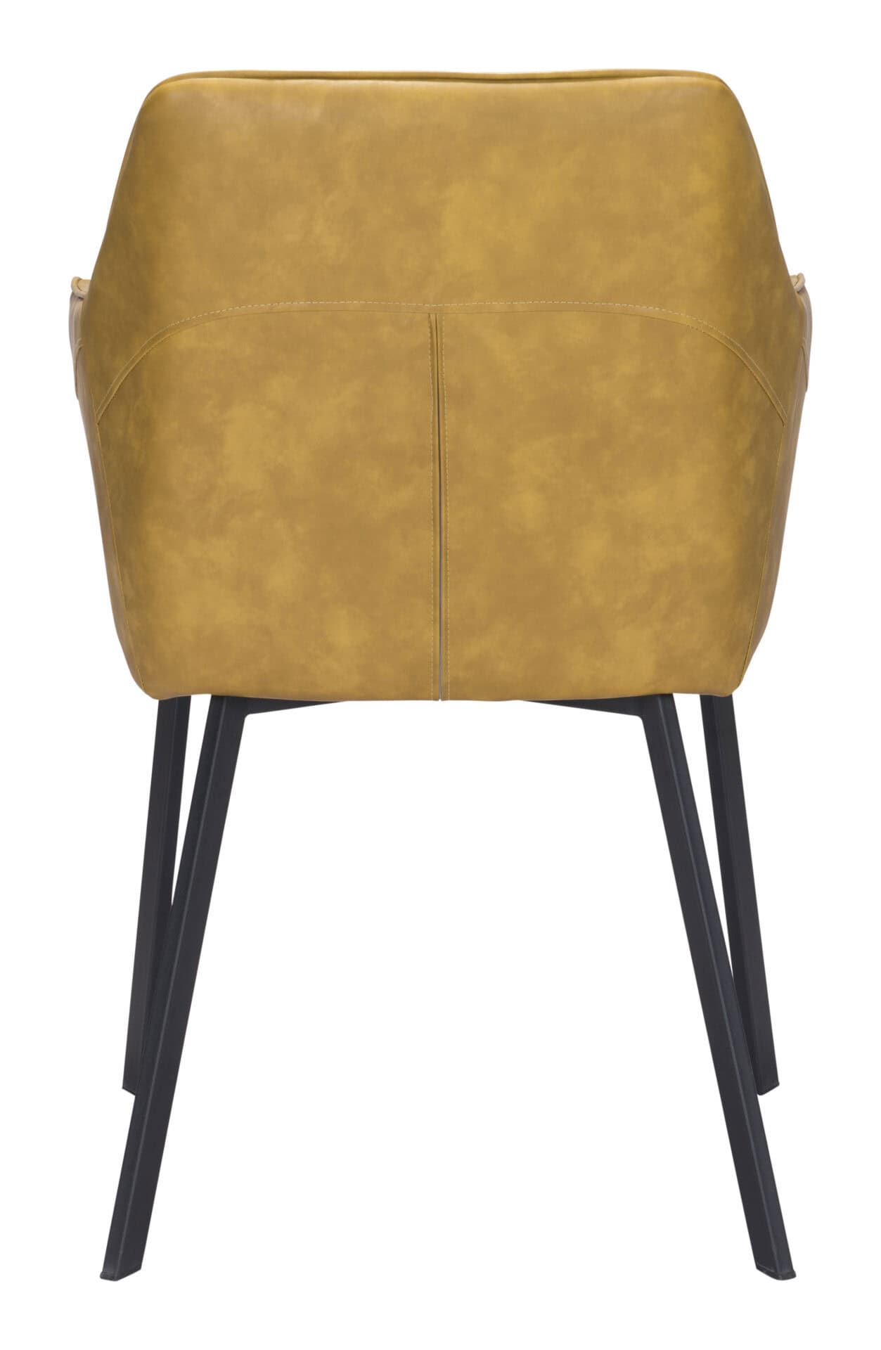 Yellow Mid-Century Modern Vinyl Armchair with Armrests (Set of 2) 6 Yellow Mid-Century Modern Vinyl Armchair with Armrests (Set of 2) - Image 6