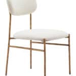 Cream and Gold Dining Chair with Steel Frame and Performance Fabric 12 Cream and Gold Dining Chair with Steel Frame and Performance Fabric