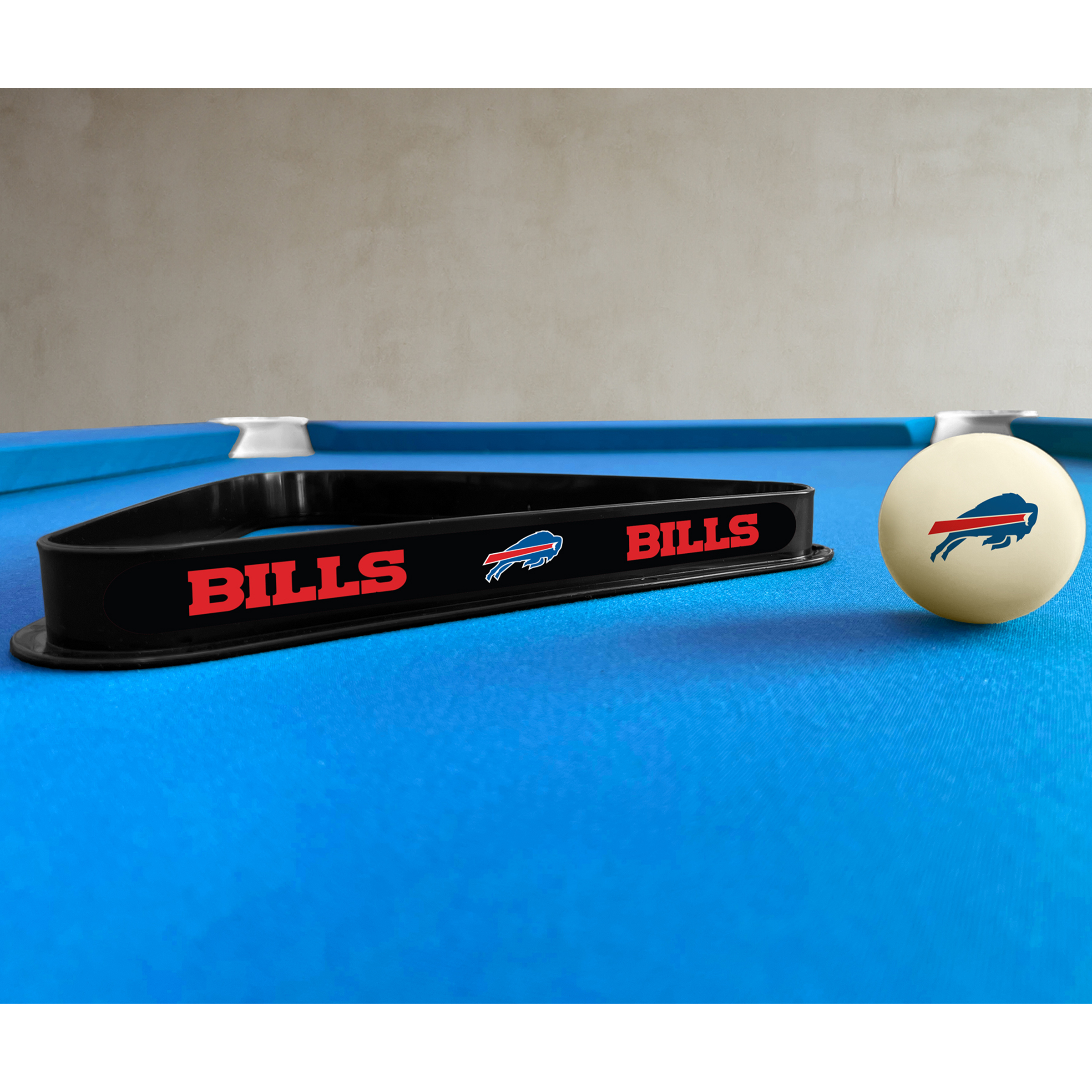 buffalo bills billiard cue ball and triangle set