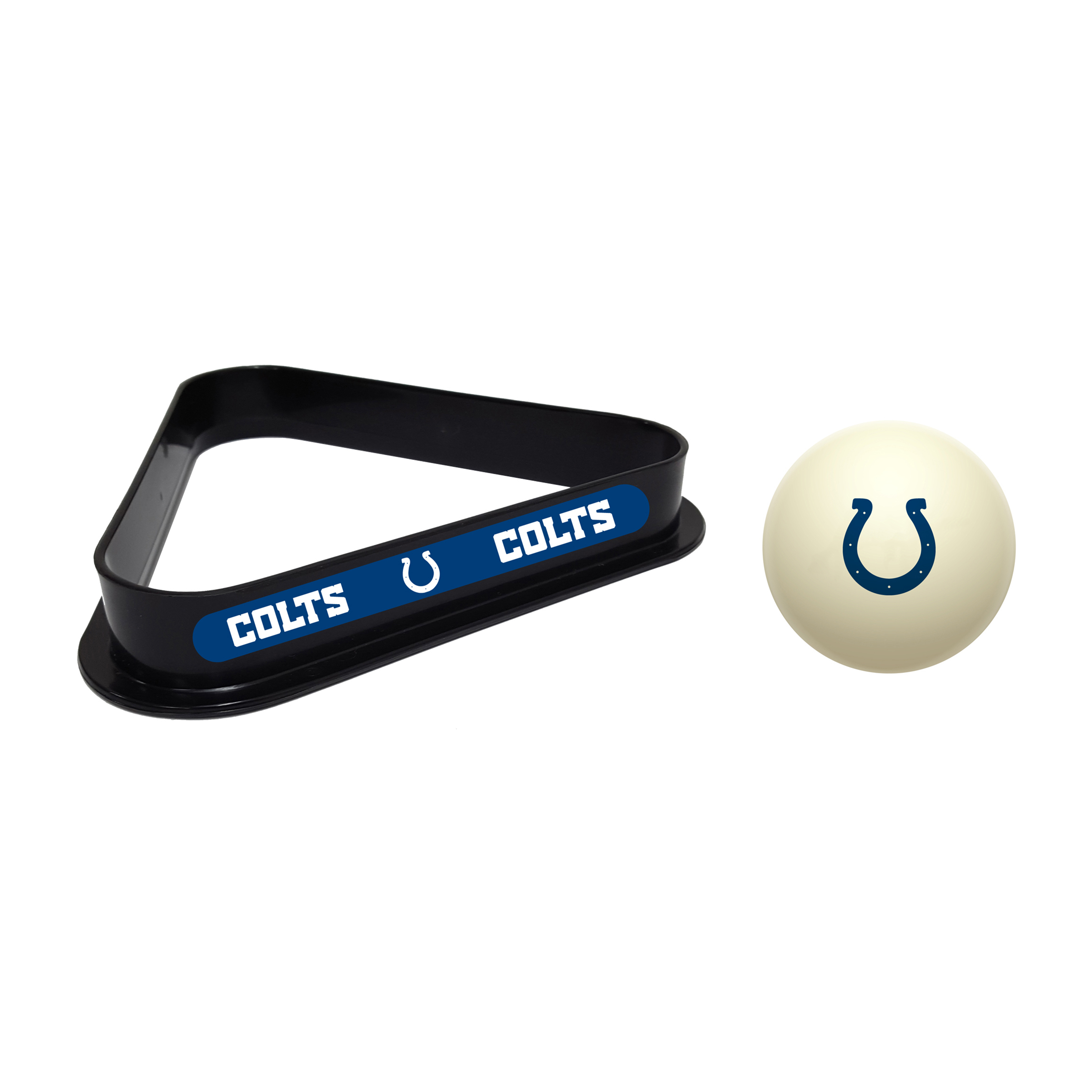 indianapolis colts cue ball and triangle set