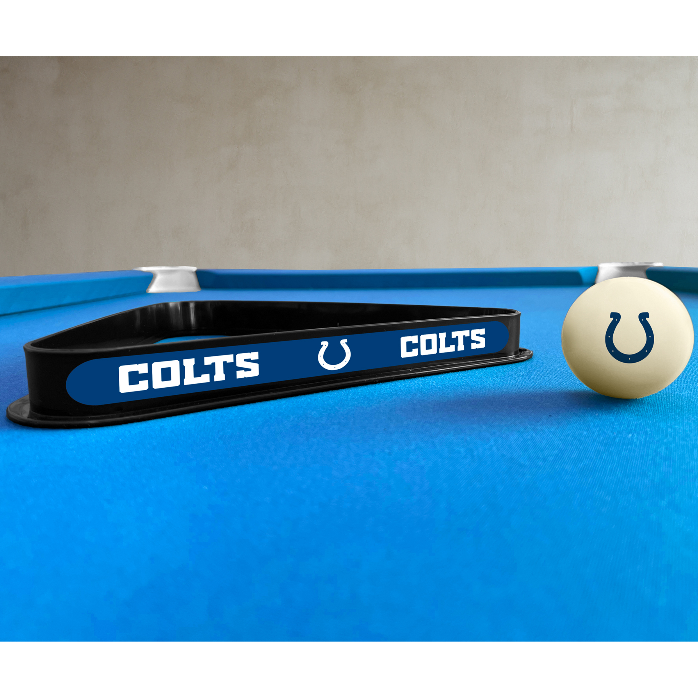 indianapolis colts cue ball and triangle set