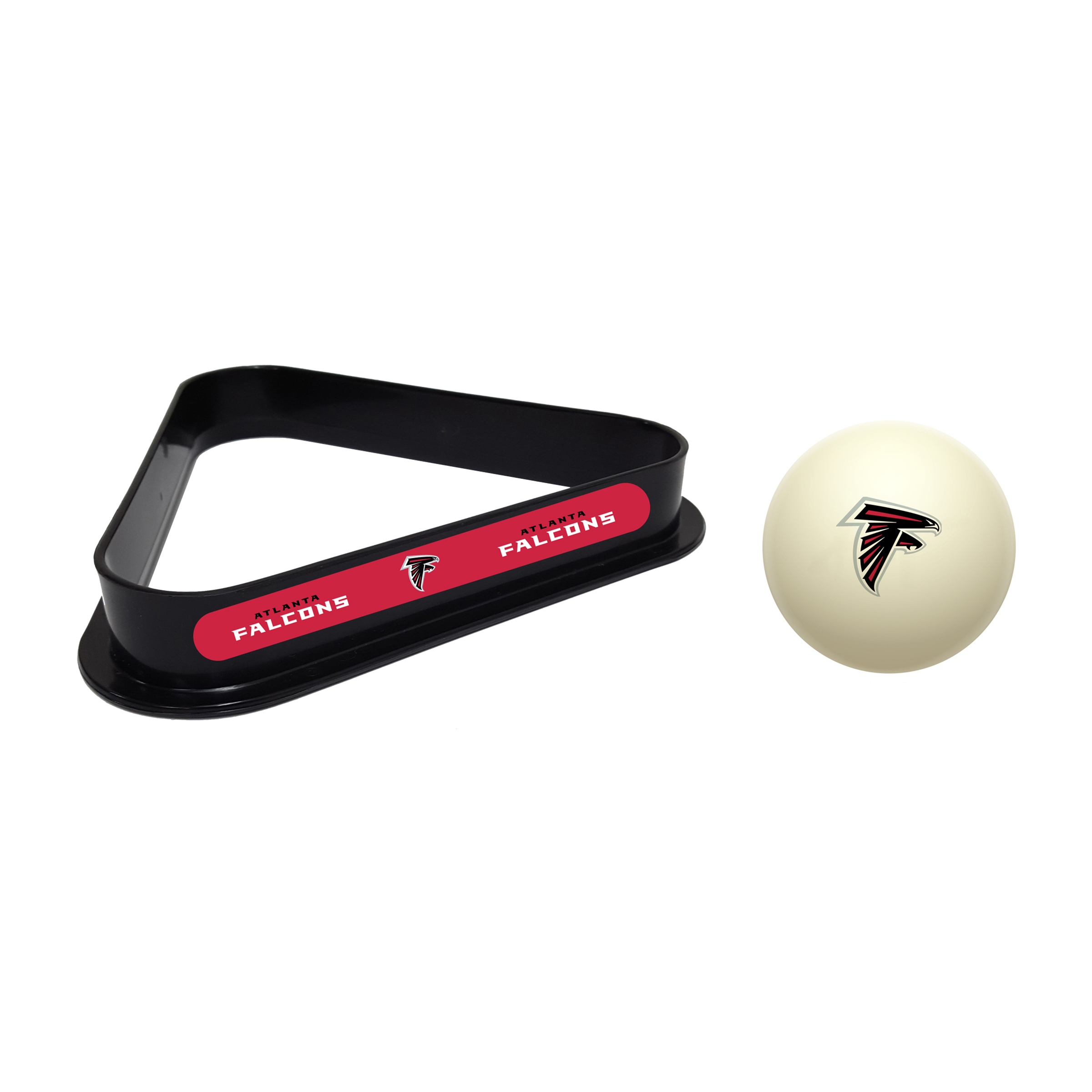 falcons billiards triangle and cue ball set