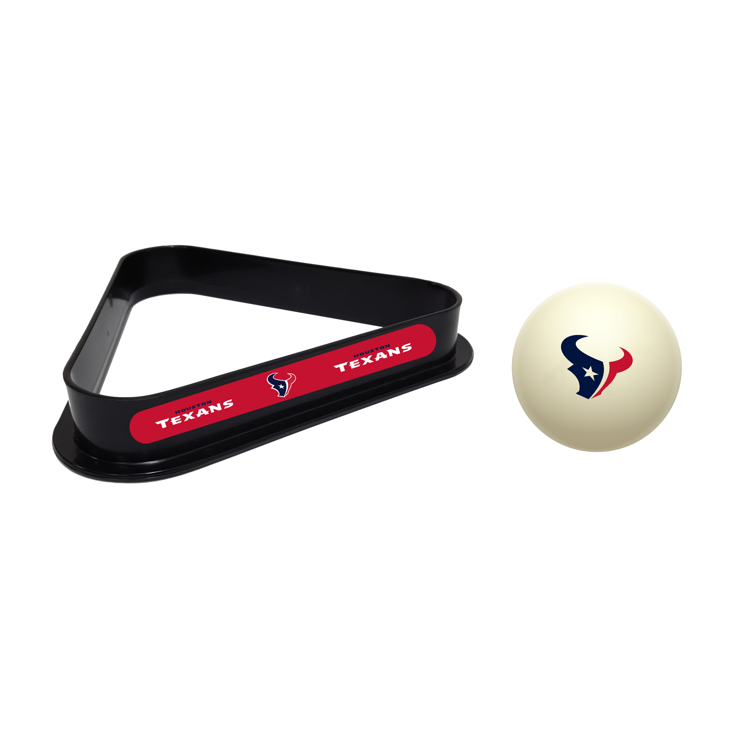 houston texans billiard cue ball and triangle set