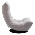Ash Gray Tufted Swivel Accent Chair with Adjustable Height 14 Ash Gray Tufted Swivel Accent Chair with Adjustable Height