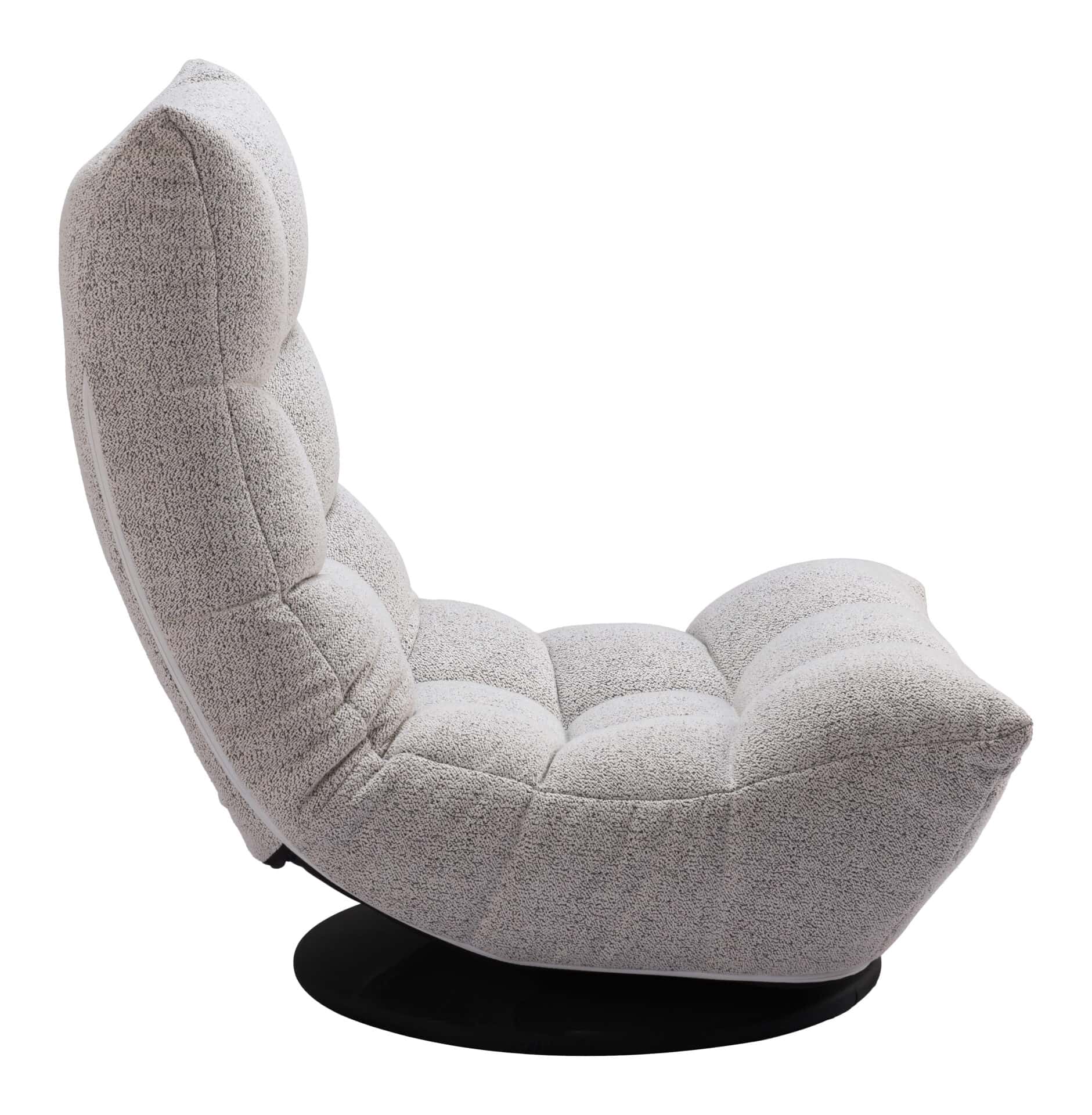 Ash Gray Tufted Swivel Accent Chair with Adjustable Height 5 Ash Gray Tufted Swivel Accent Chair with Adjustable Height - Image 5