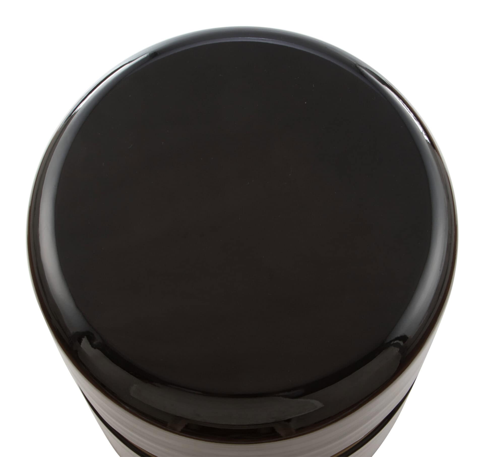 Elegant Black and Gold Round Side Table with Glossy Finish 4 Elegant Black and Gold Round Side Table with Glossy Finish - Image 4