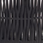 Modern Black Outdoor Dining Chair Weather Resistant (Set of 2)