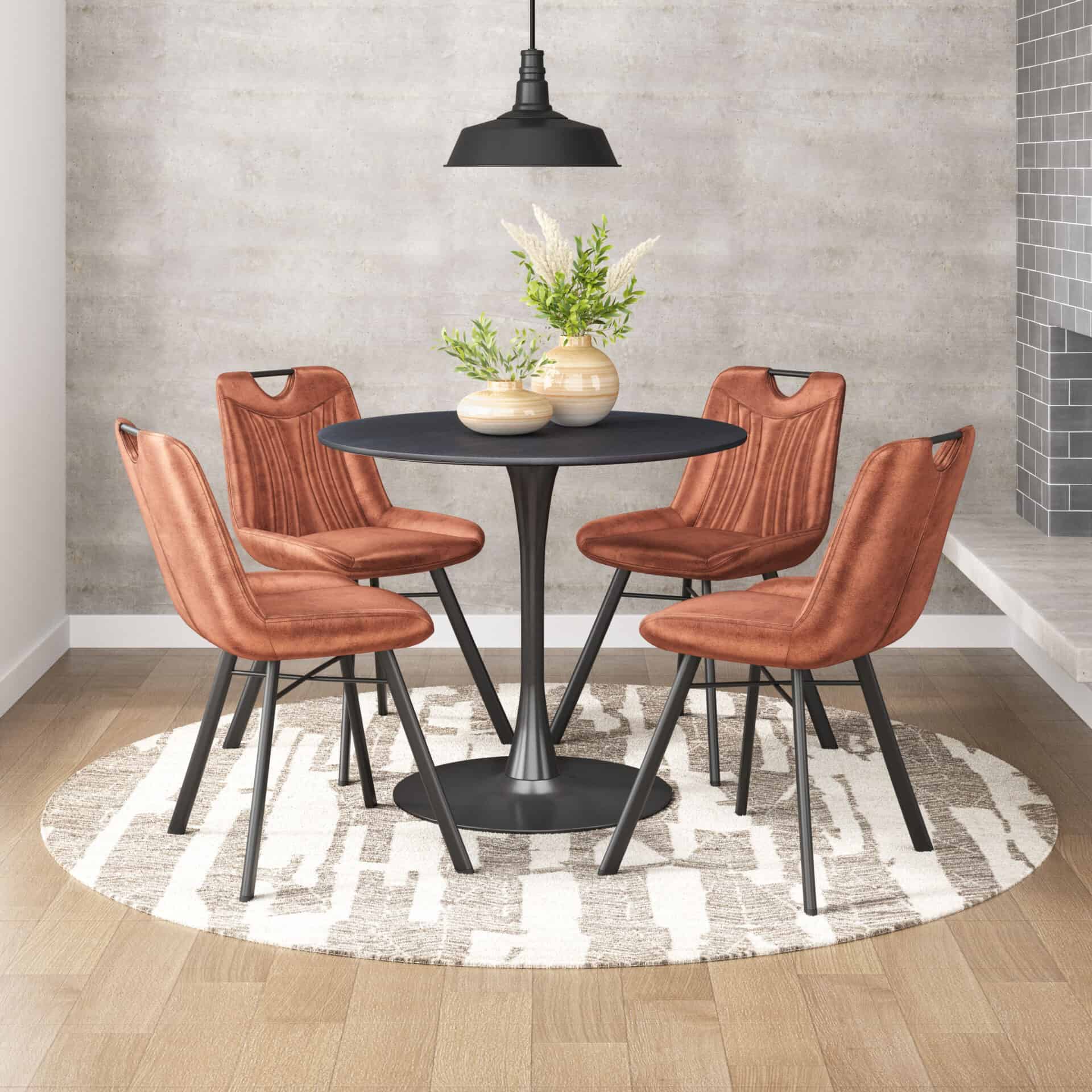 Velvet Tufted Dining Chair with Steel Legs and Handle (Set of 2) 2 Velvet Tufted Dining Chair with Steel Legs and Handle (Set of 2) - Image 2