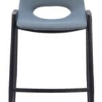 Mid-Century Modern Faux Leather Counter Stool with Armrest (Set of 2)