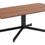 Adjustable Height Coffee Table with Laminate Top and Steel Base