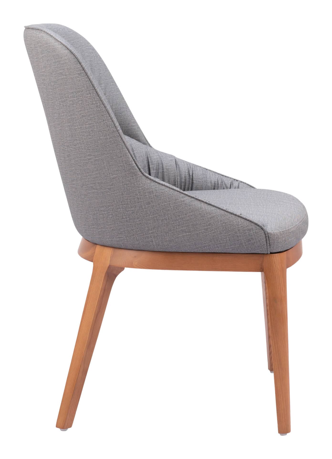 Slate Gray Dining Chairs with Ash Wood Legs (Set of 2) 2 Slate Gray Dining Chairs with Ash Wood Legs (Set of 2) - Image 2