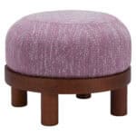 Purple Ottoman with Wood Frame and Soft Cushion 8 Purple Ottoman with Wood Frame and Soft Cushion