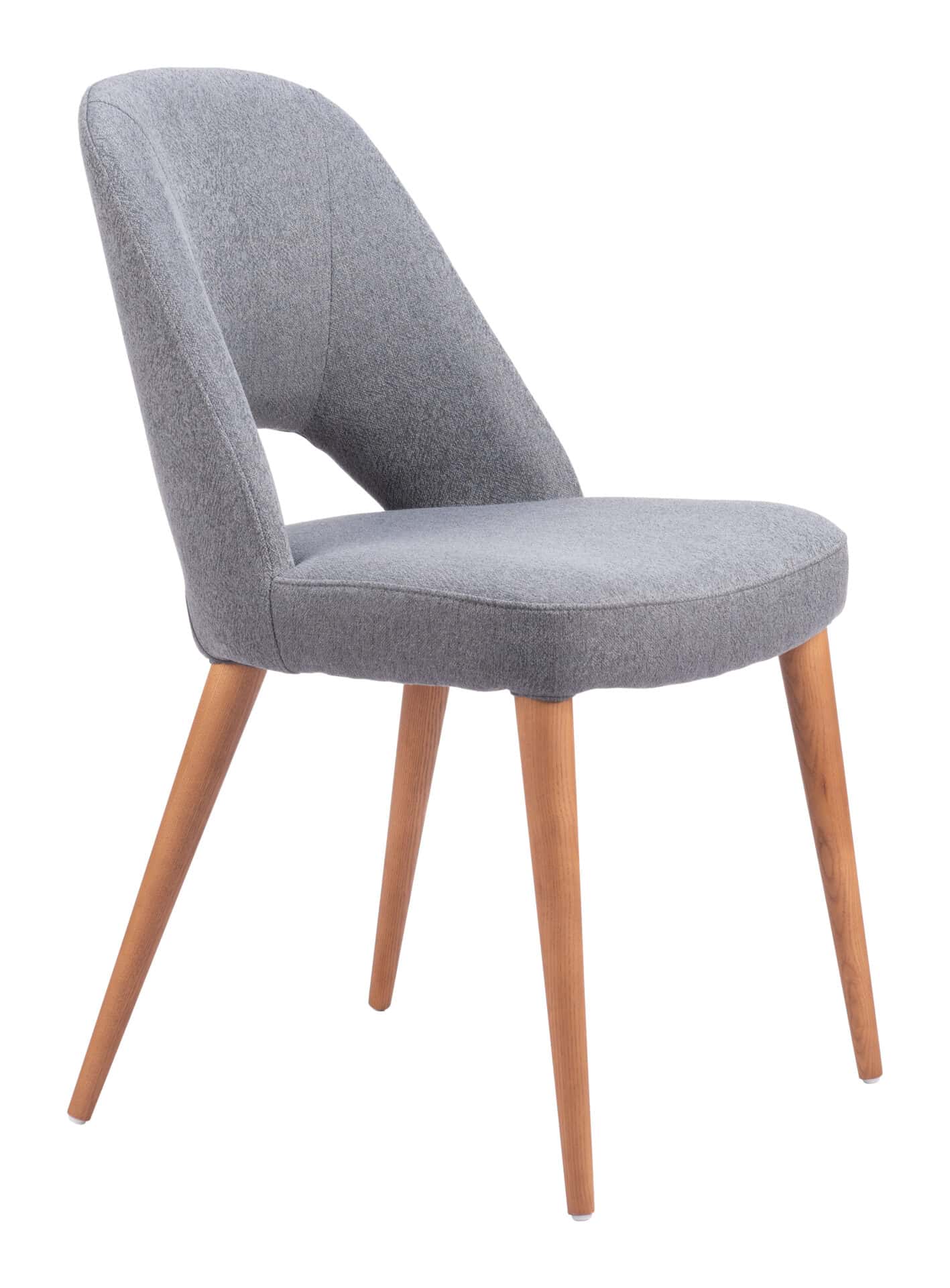 Modern Gray Dining Chair with Ash Wood Legs (Set of 2) 6 Modern Gray Dining Chair with Ash Wood Legs (Set of 2) - Image 6