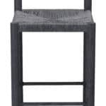 Modern Black Aluminum Barstool for Outdoor Spaces (Set of 2)