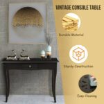 Elegant Acacia Wood Console Table with Drawer for Storage