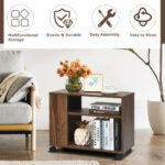 3-Tier Rolling Side Table with Storage and Durable Shelves 10 3-Tier Rolling Side Table with Storage and Durable Shelves