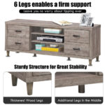 Retro TV Stand with Storage Shelves and Drawers for Living Rooms 13 Retro TV Stand with Storage Shelves and Drawers for Living Rooms