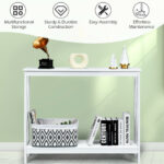 X-Design 2-Tier Console Table with Open Shelf Storage