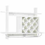 Wall Mounted Wine Rack with Glass Holder and Storage Shelf 10 Wall Mounted Wine Rack with Glass Holder and Storage Shelf