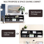 48 Inch Wall Mounted 2 Tier Floating TV Console Shelf