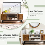 Mid-Century Modern TV Stand with Cabinets and Open Shelves 9 Mid-Century Modern TV Stand with Cabinets and Open Shelves