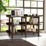 59 Inch Rustic Console Table with 3 Tier Open Shelves 13 59 Inch Rustic Console Table with 3 Tier Open Shelves
