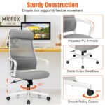 Heated Adjustable Mesh Office Chair with Lumbar and Headrest Support