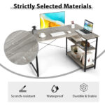 48 Inch Reversible L Shaped Desk with Adjustable Shelf 28 48 Inch Reversible L Shaped Desk with Adjustable Shelf