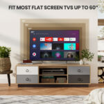 Modern TV Stand with Storage Cabinets for TVs up to 60 Inch