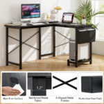 L-Shaped Reversible Computer Desk with Storage Pocket and CPU Stand 13 L-Shaped Reversible Computer Desk with Storage Pocket and CPU Stand