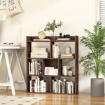 7 Cube Open Back Bookshelf with Anti-Tip Safety Features
